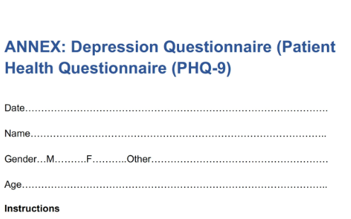 Depression questionnaire Osteopathybooks